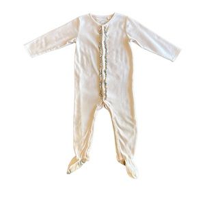 Burberry Elva check-trim footie pajama sleepsuit size 12 months